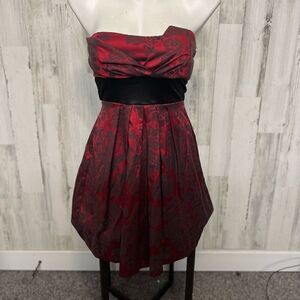 Red and black dress